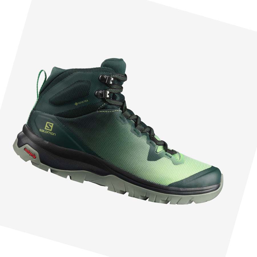 Tenis Senderismo Salomon WoVAYA MID GORE-TEX Mujer Verdes | MX 2803ZUT